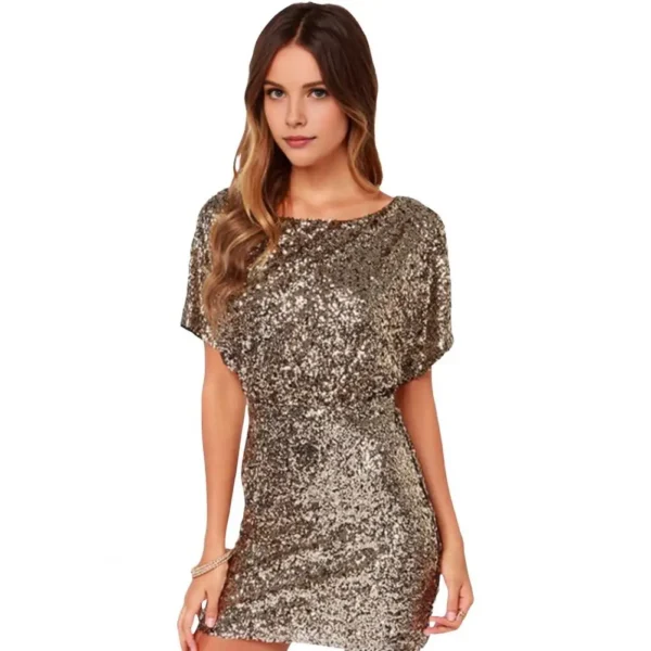 Robe sequin dos nu glamour : Roxane – Image 3