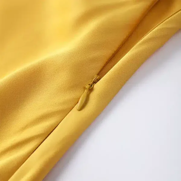 Robe bohème jaune à bretelles : Soleil – Image 6