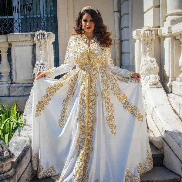 Robe orientale dorée chic et glamour : Alia