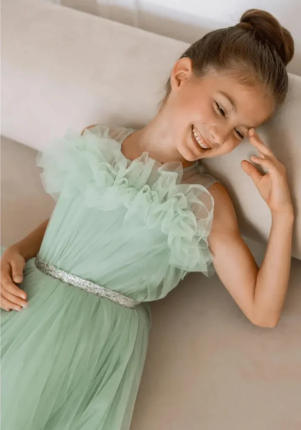 Robe cérémonie fille vert d’eau : Éloïse – Image 2