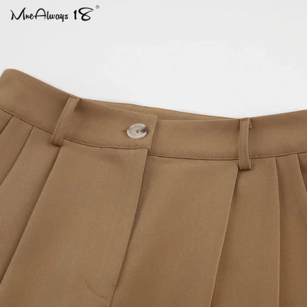 Pantalon palazzo camel chic : Clara – Image 5