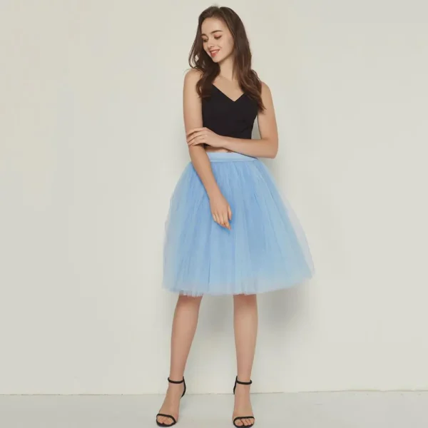 Jupe tulle bleu ciel élégante pour occasions spéciales : Livia