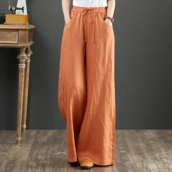 Pantalon palazzo en lin chic et décontracté : Livia – Image 3