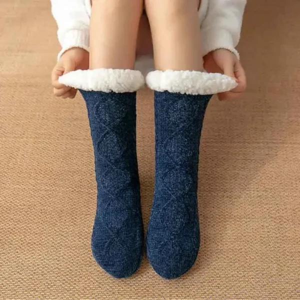 Chaussette pantoufle en laine tricotée : Cosyfeet