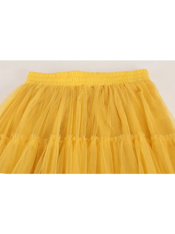 Jupe tulle doré élégante et volumineuse : Élise – Image 5