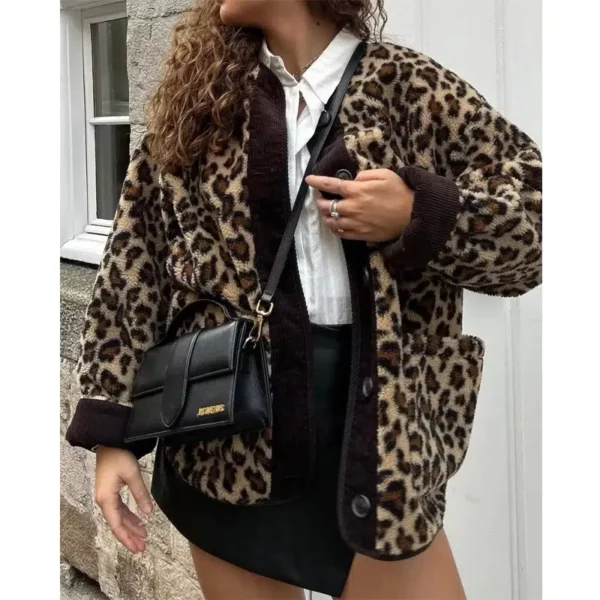 Veste moumoute leopard tendance et confortable : Savannah – Image 5