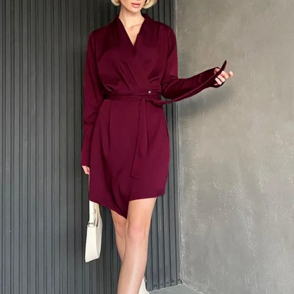 Robe tailleur cocktail en bourgogne : Élise