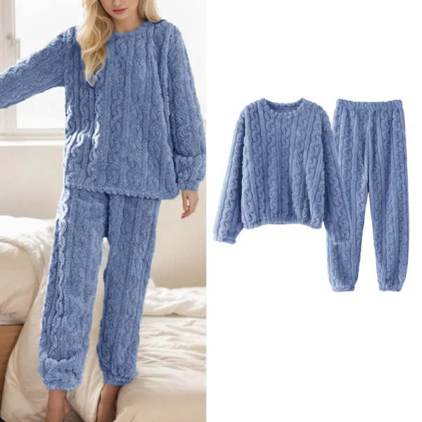 Pyjama flanelle bleu femme : Élodie – Image 6