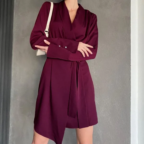 Robe tailleur cocktail en bourgogne : Élise – Image 5