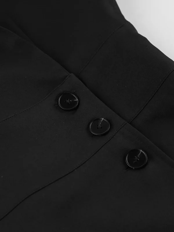 Robe tailleur noir manche longue : Élise – Image 6