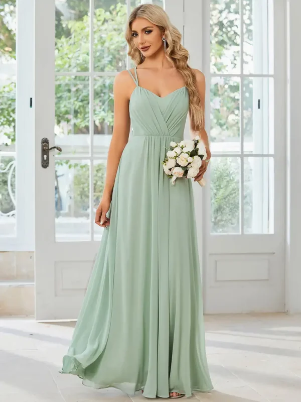 Robe vert sauge grande taille avec décolleté cœur : Émeraude – Image 3