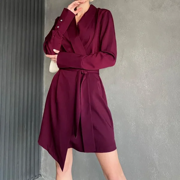 Robe tailleur cocktail en bourgogne : Élise – Image 4