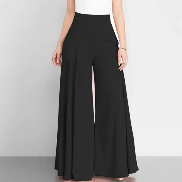 Pantalon palazzo mariage en satin : Elise – Image 2