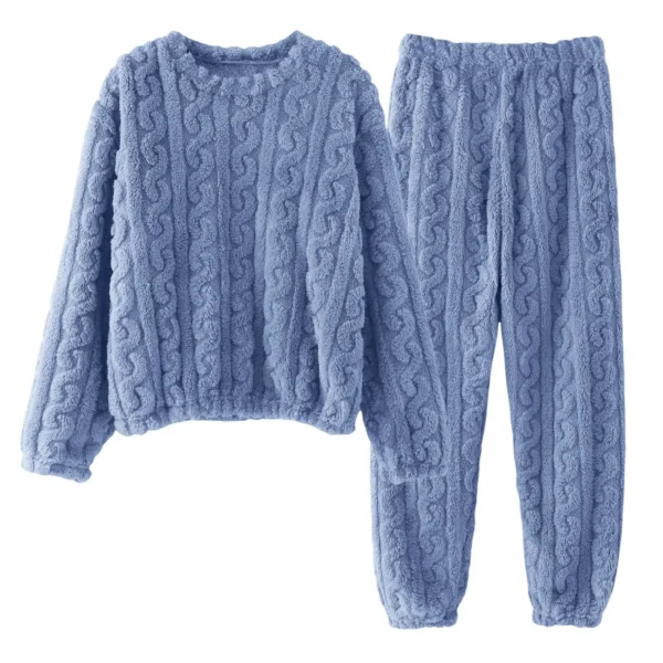 Pyjama flanelle bleu femme : Élodie – Image 2