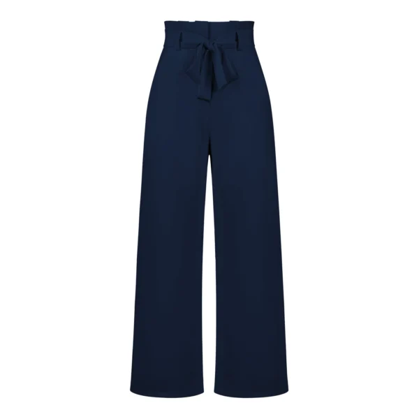 Pantalon palazzo bleu marine : Élégance – Image 2