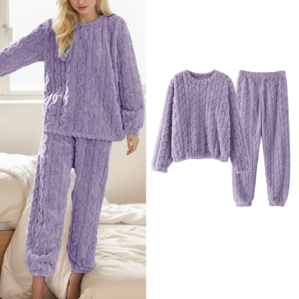 Pyjama flanelle bleu femme : Élodie – Image 8