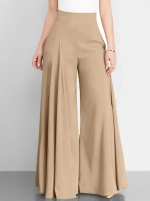 Pantalon palazzo mariage en satin : Elise