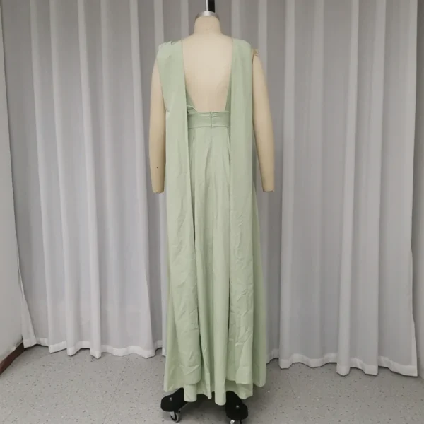 Robe verte col V élégante et fluide : Émeraude – Image 5