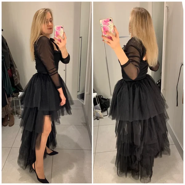 Jupe tulle asymétrique élégante : Cléa