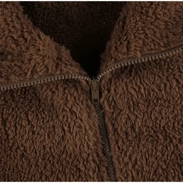 Veste moumoute camel élégante : Camille – Image 9