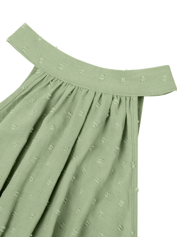 Robe mi longue vert sauge élégante : Émeraude – Image 4