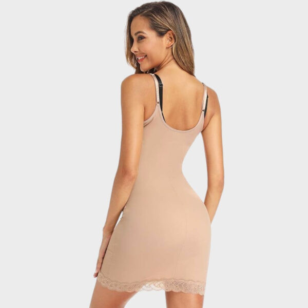 Fond de robe gainant nude : silhouette lissée et détails en dentelle – Image 3