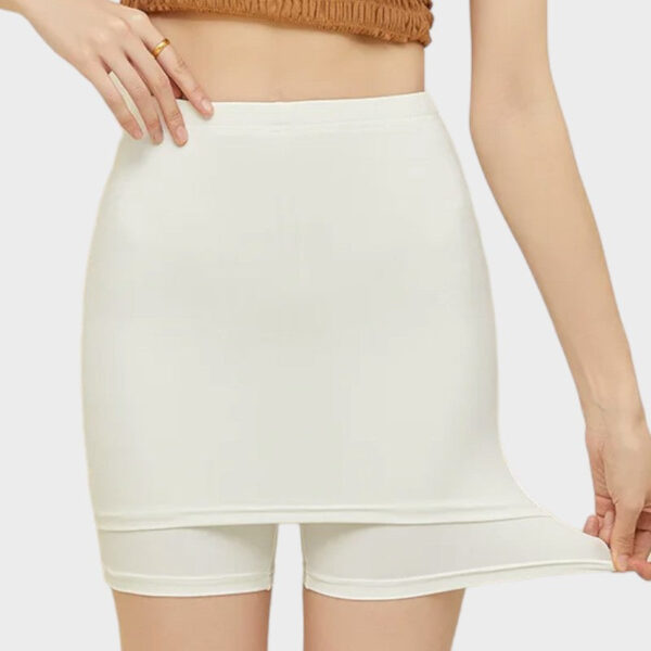 Jupe-short gainante blanc pour affiner la silhouette sous robe – Image 3